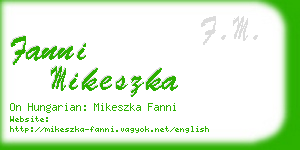 fanni mikeszka business card